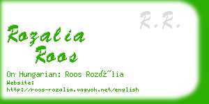 rozalia roos business card